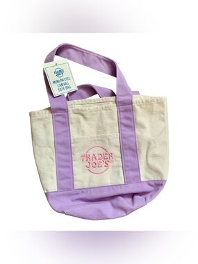 Trader Joe’s Mini Pastel Canvas Tote Bag